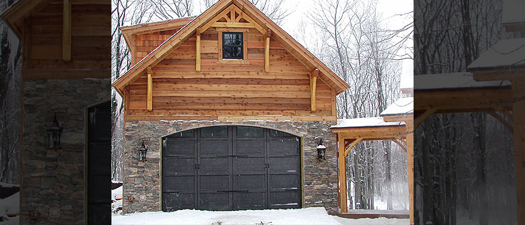 Tauber Builders Elevations VT  Garage Front Completed